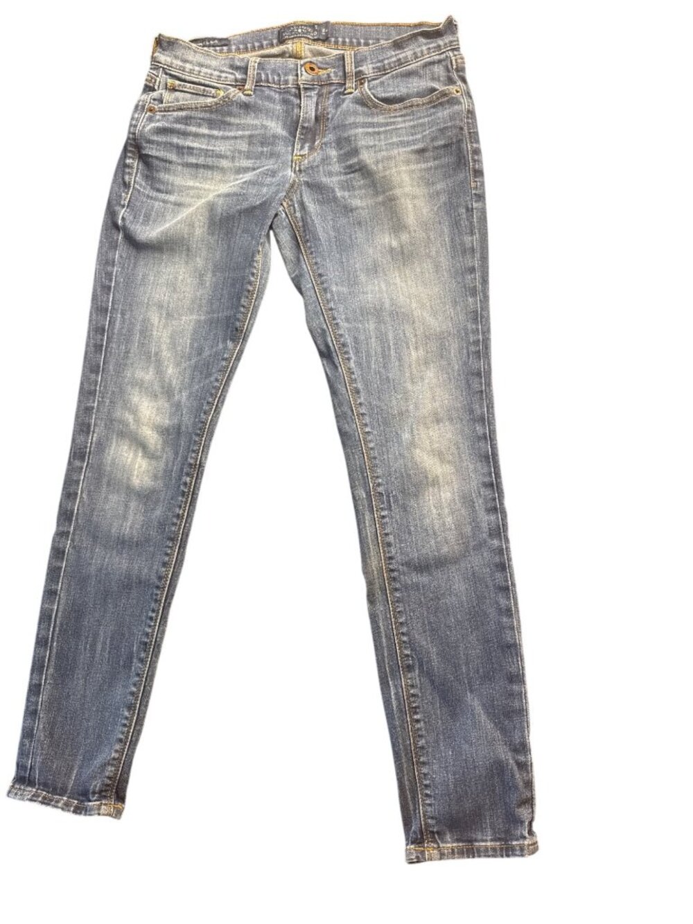 Lucky Brand Charlie Skinny Jeans Distressed Medium Wash Stretch Denim